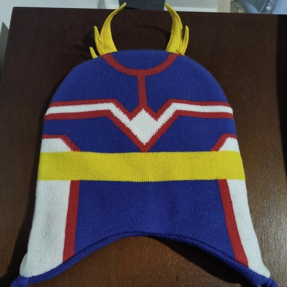 My Hero Academia All Might Cosplay Tassel Peruvian Laplander Knit Beanie Hat Cap